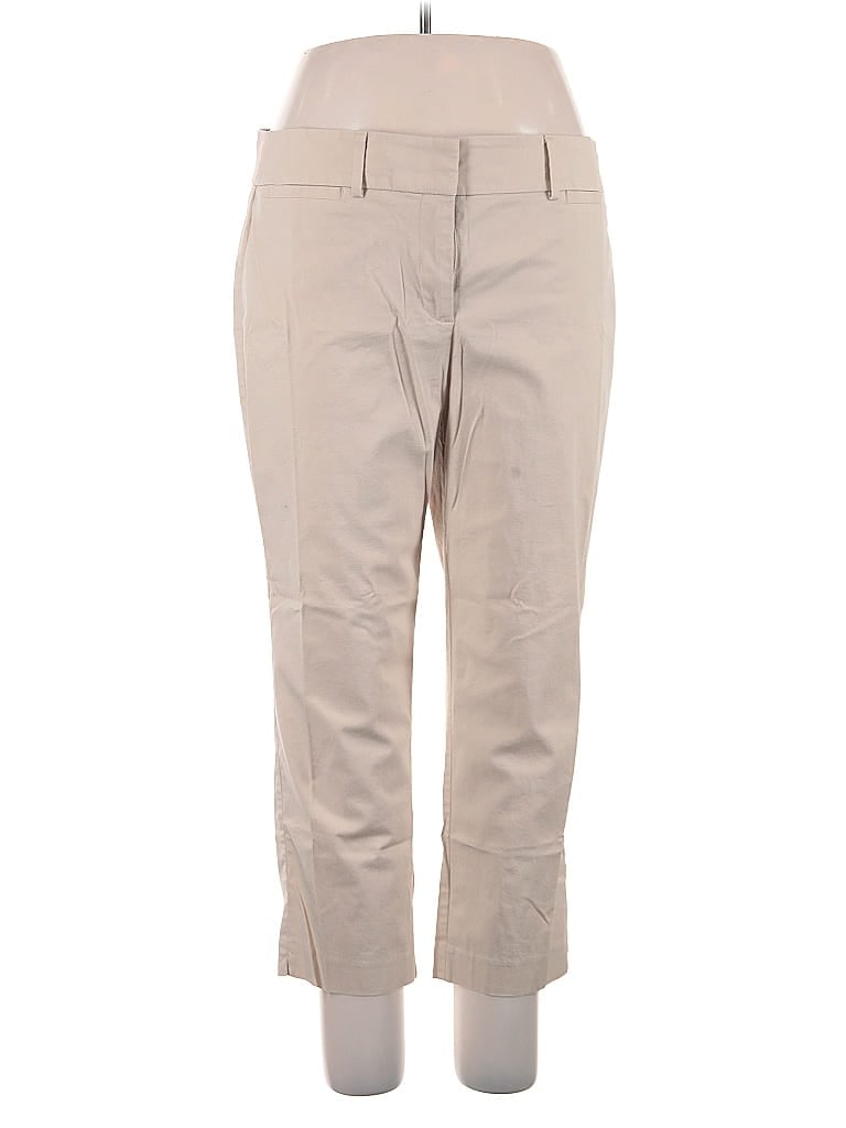 Ann Taylor Factory Solid Tan Khakis Size 14 - photo 1