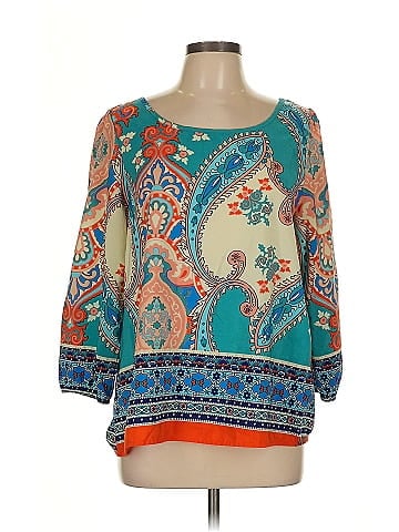 Peach Love Cream California 3/4 Sleeve Blouse (view 1)
