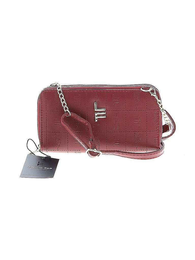 London Fog 100% Polyvinyl Chloride Burgundy Crossbody Bag One size - photo 1
