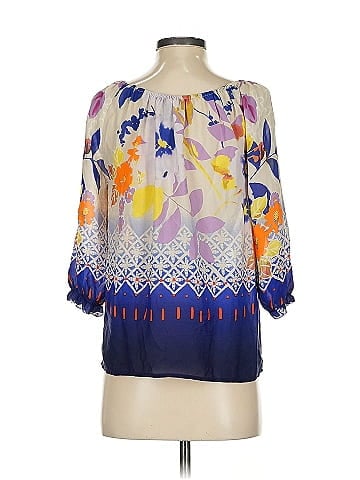 Fei 3/4 Sleeve Silk Top (view 2)