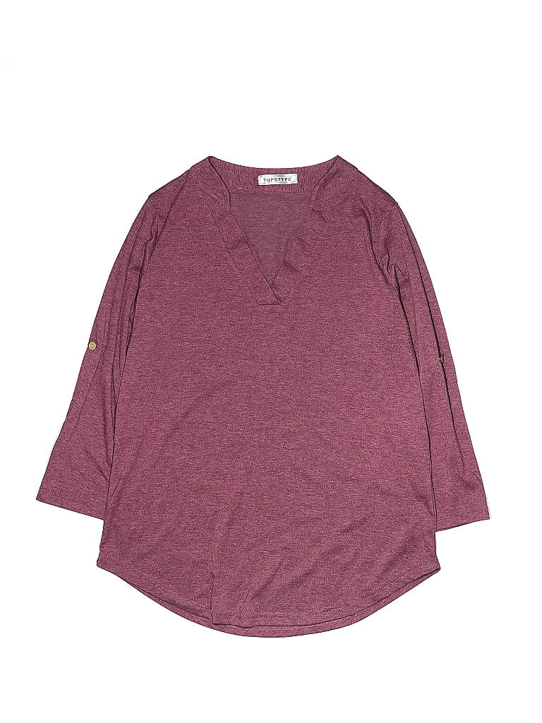 Pre-owned Assorted Brands Kids' 3/4 Sleeve T-shirt In Burgundy