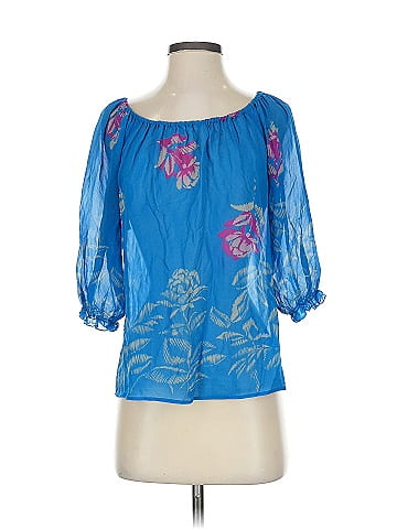 Fei 3/4 Sleeve Silk Top (view 1)