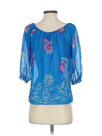 Fei 3/4 Sleeve Silk Top (view 2)