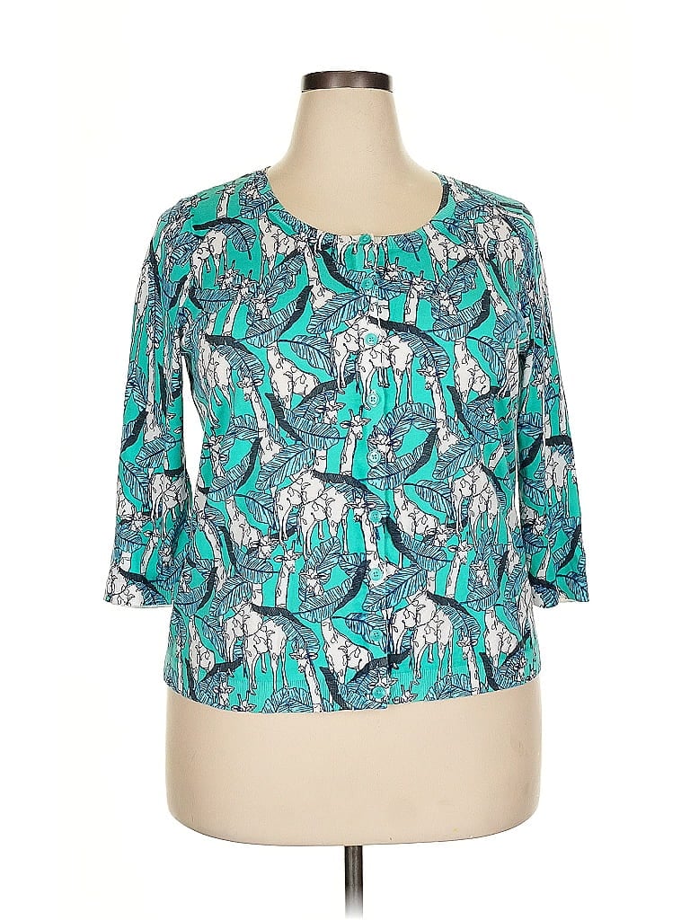 Pre-owned Talbots Cardigan Sweater In Blue