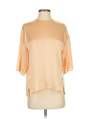 Vince. Short Sleeve Silk Top (view 1)