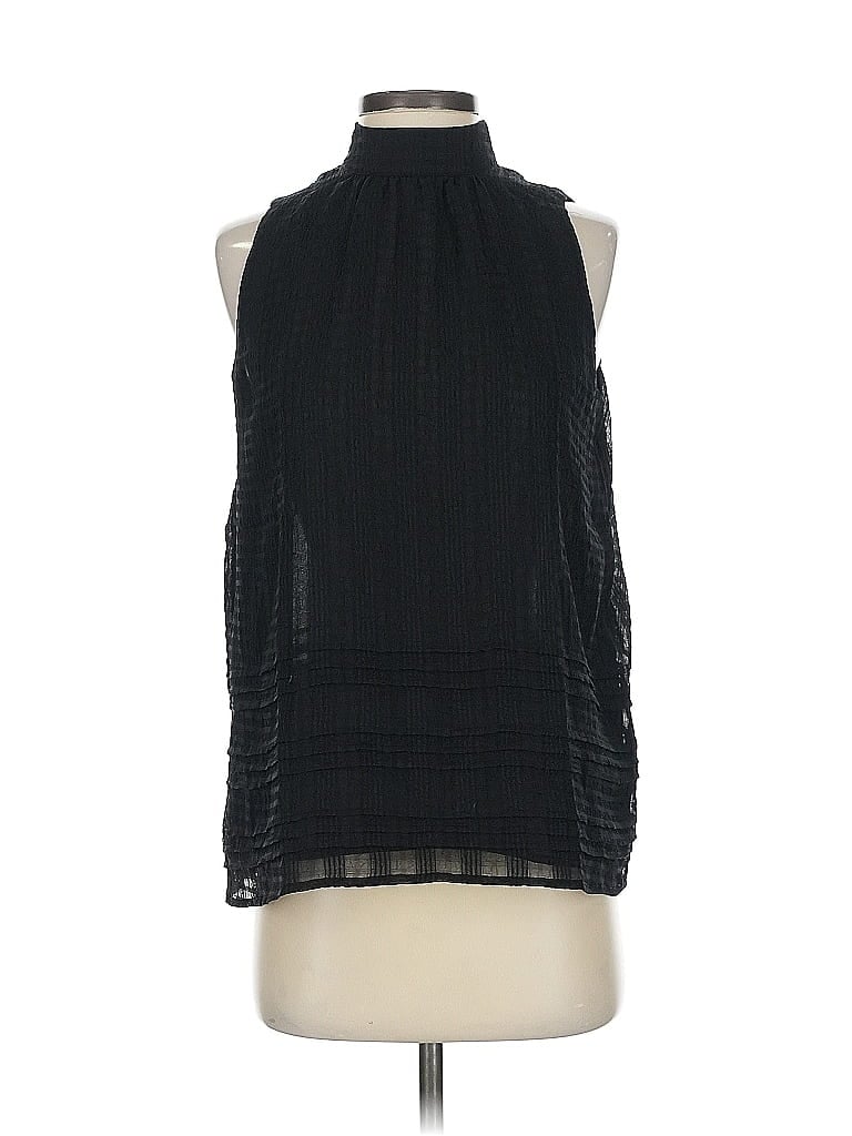 Pre-owned Ann Taylor Sleeveless Blouse In Black