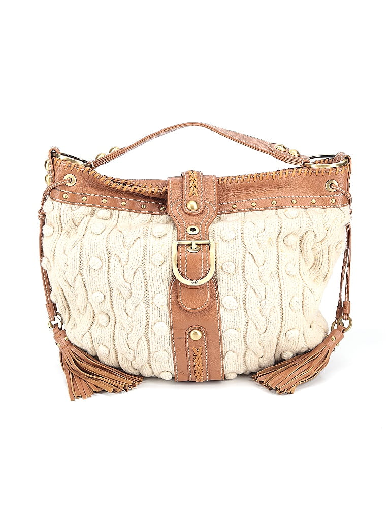 Rafe New York Argyle Solid Tweed Ivory Tan Shoulder Bag One size - photo 1