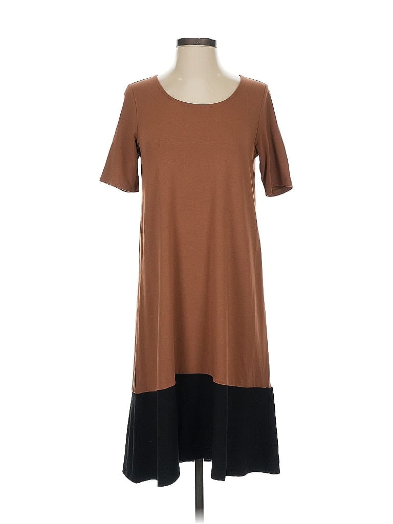 Pre-owned Jjill Casual Dress In Brown