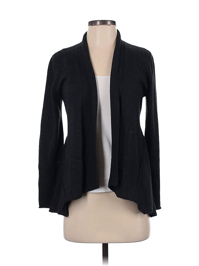 Pre-owned Eileen Fisher Wool Cardigan Sweater In Gray