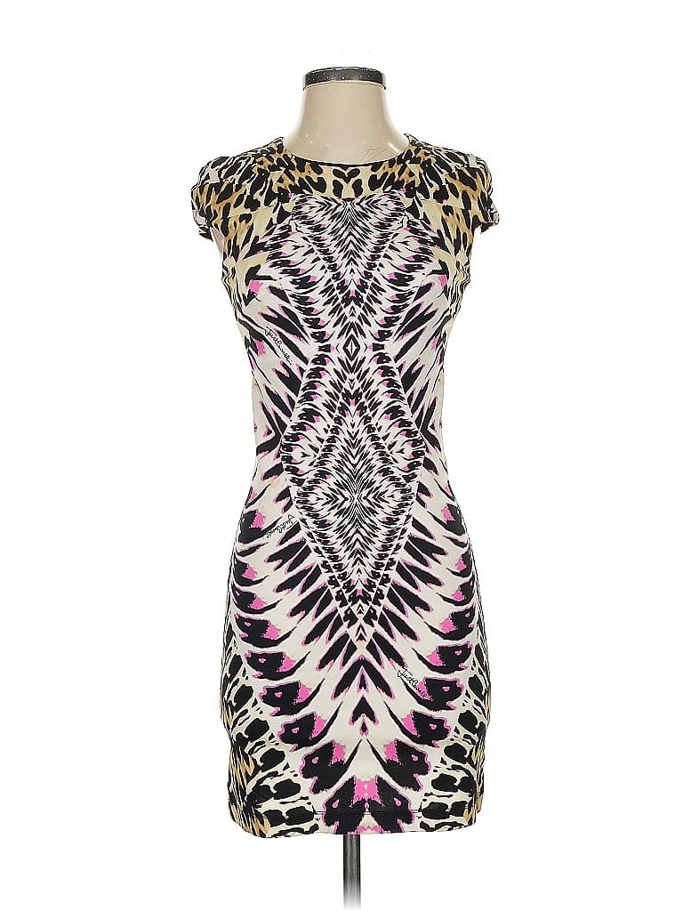 Just Cavalli Graphic Purple Pink Cocktail Dress Size XS - photo 1
