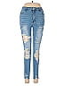 Shein Hearts Blue Jeans Size M - photo 1