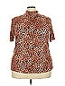 Ellos Animal Print Brown Short Sleeve Turtleneck Size 22 - photo 1
