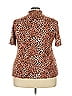Ellos Animal Print Brown Short Sleeve Turtleneck Size 22 - photo 2