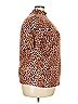 Ellos Animal Print Brown Short Sleeve Turtleneck Size 22 - photo 4