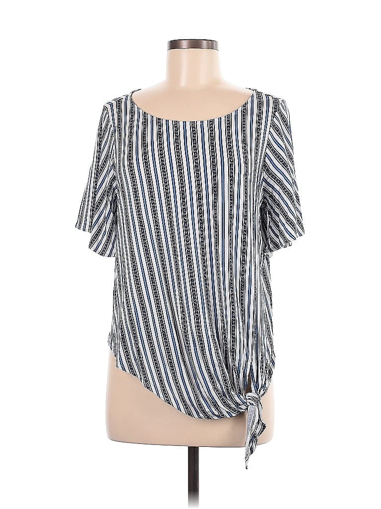 Pre-owned Ann Taylor Loft Outlet Short Sleeve T-shirt In Blue