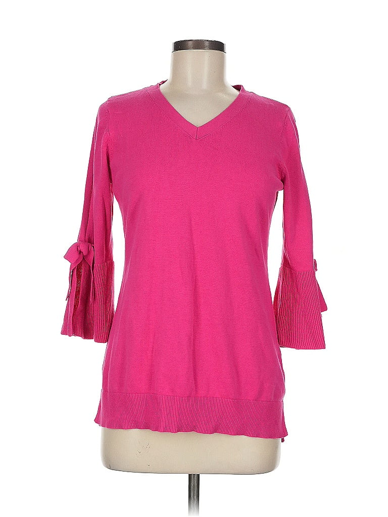 Pre-owned Isaac Mizrahi Live Pullover Sweater In Pink