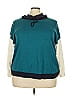 T by Talbots Color Block Teal Pullover Sweater Size 3X - photo 1