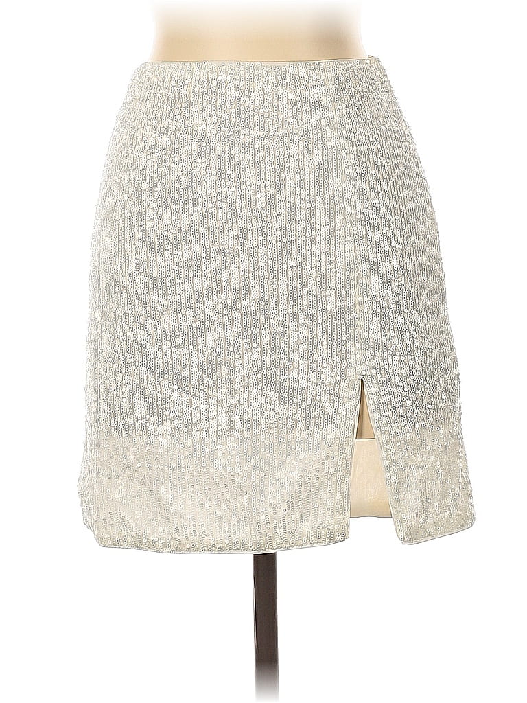 Pre-owned Revolve Casual Skirt In White