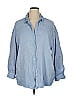 Casa Cabana 100% Cotton Blue 3/4 Sleeve Button-Down Shirt Size XL - photo 1