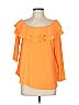 Cato Orange 3/4 Sleeve Blouse Size L - photo 1