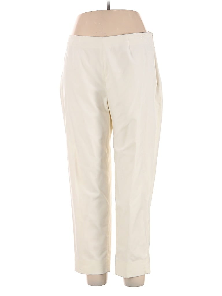 Piazza Sempione Solid Ivory Casual Pants Size EU (IT) 48 / US 12 - photo 1
