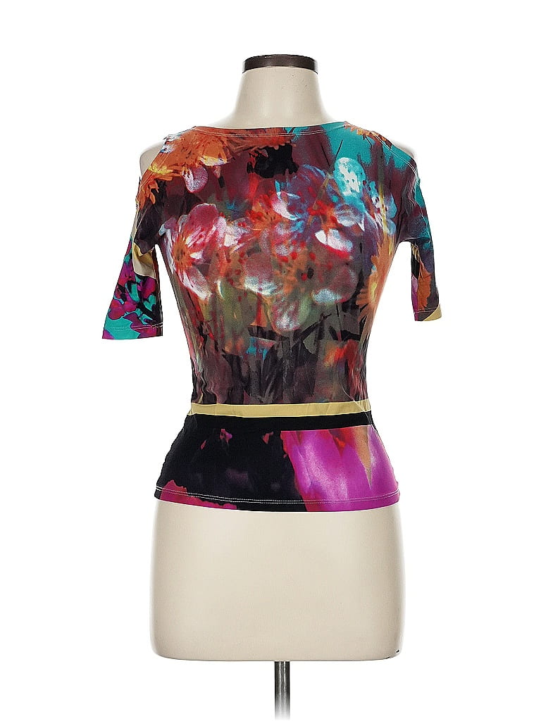 Just Cavalli Black Red Short Sleeve Top Size EU (IT) 42 / US 6 - photo 1