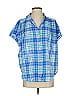 Xirena 100% Cotton Blue Short Sleeve Blouse Size S - photo 1
