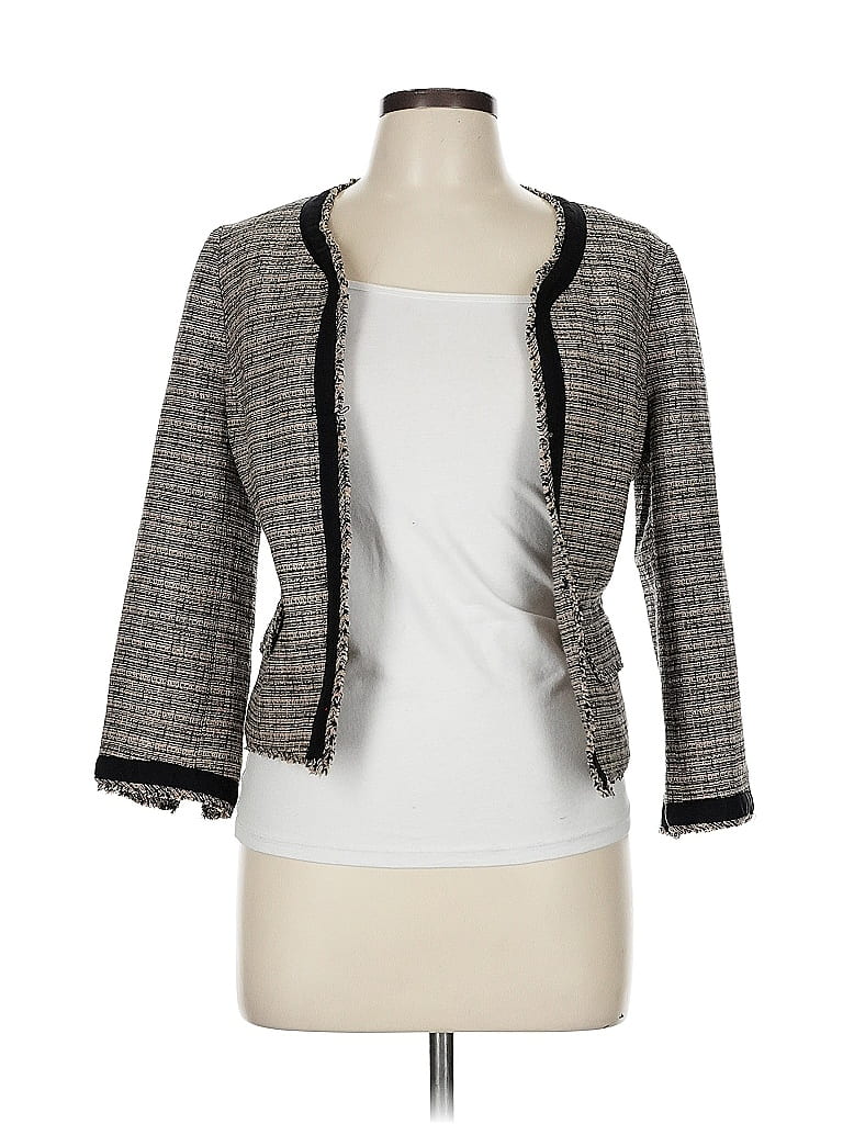 Pre-owned Ann Taylor Loft Blazer Jacket In Gray