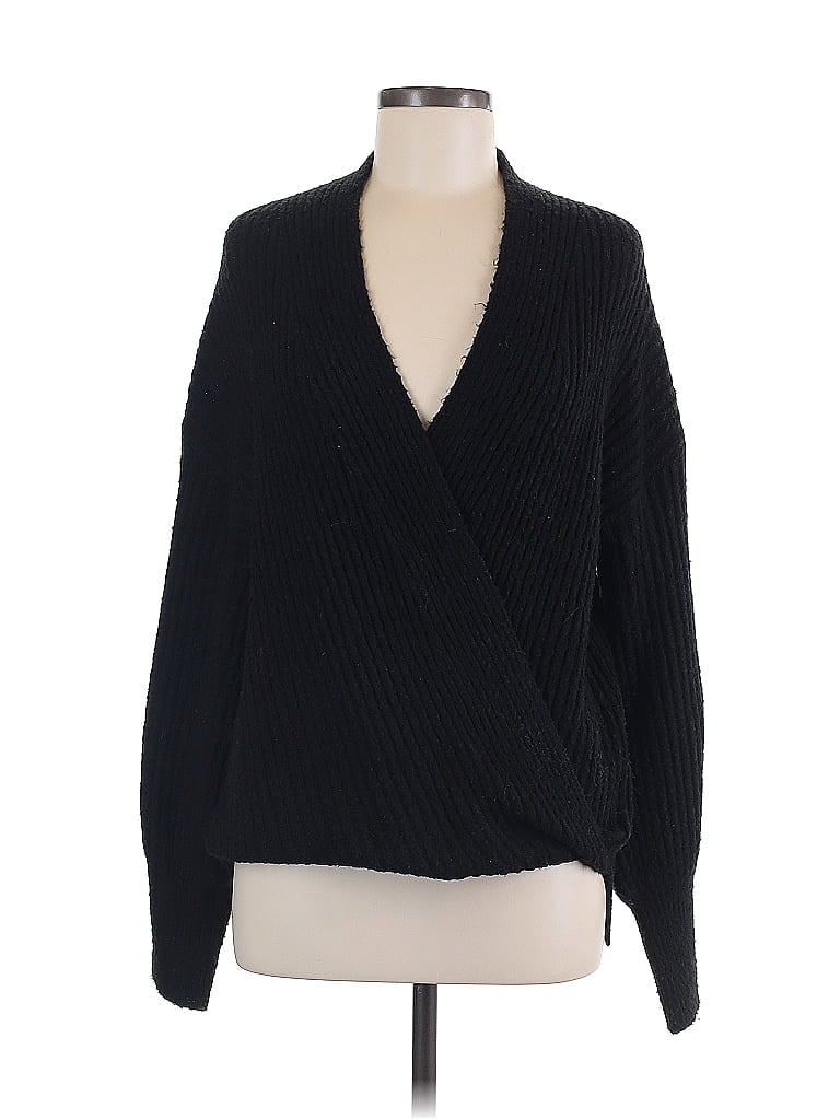 Pre-owned Max Studio Cardigan Sweater In Black