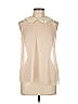 Indira 100% Polyester Ivory Sleeveless Blouse Size 7 - photo 1