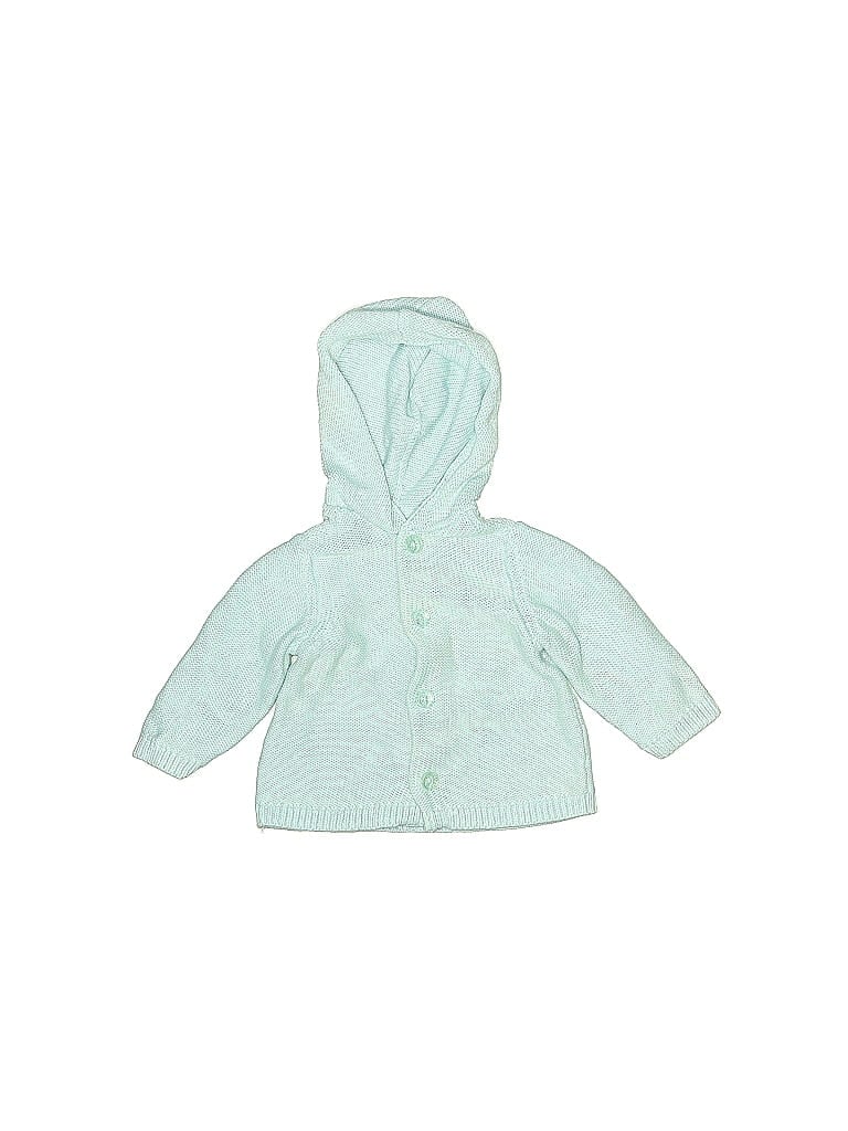 First Impressions Green Blue Zip Up Hoodie Size 3-6 mo - photo 1