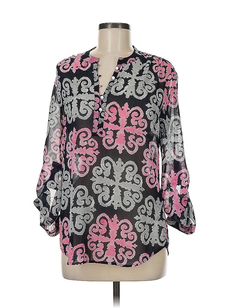 Pre-owned Banana Republic Milly Collection 3/4 Sleeve Blouse In Pink