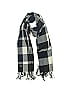 Plush Plaid Gray Blue Scarf One size - photo 1