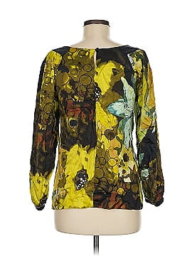 Claude Brown 3/4 Sleeve Silk Top (view 2)