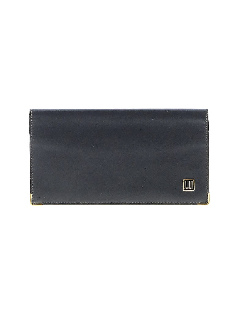 Dunhill 100% Leather Blue Black Leather Wallet One size - photo 1