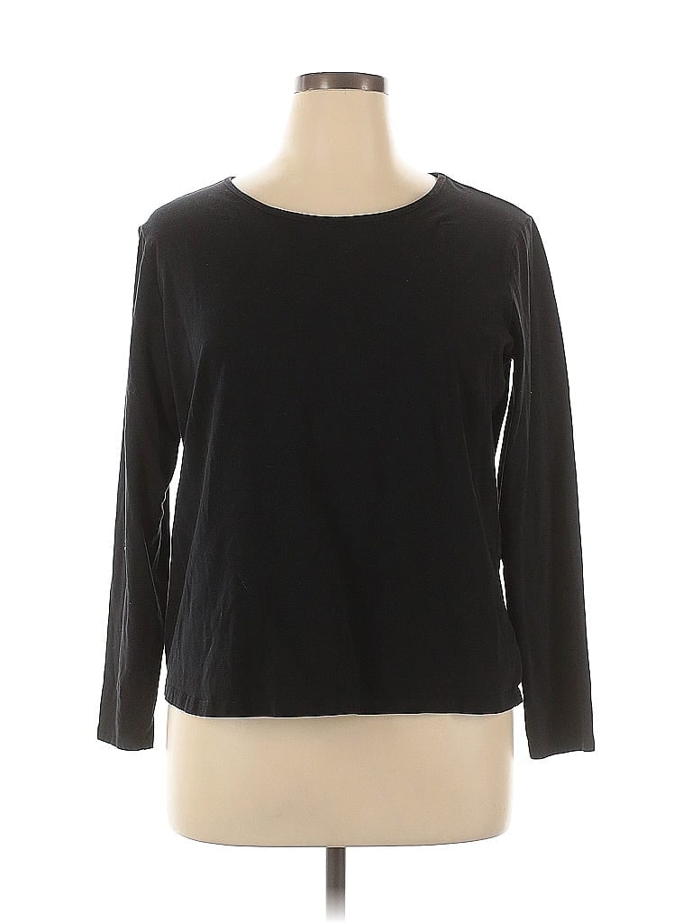Pre-owned H&m 3/4 Sleeve T-shirt In Black