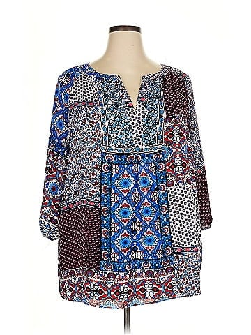 Sharagano 3/4 Sleeve Blouse (view 1)