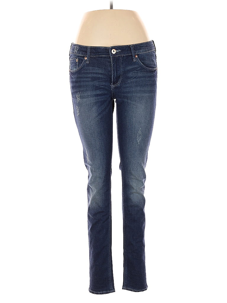 &Denim by H&M Solid Blue Jeans Size 28 waist - photo 1