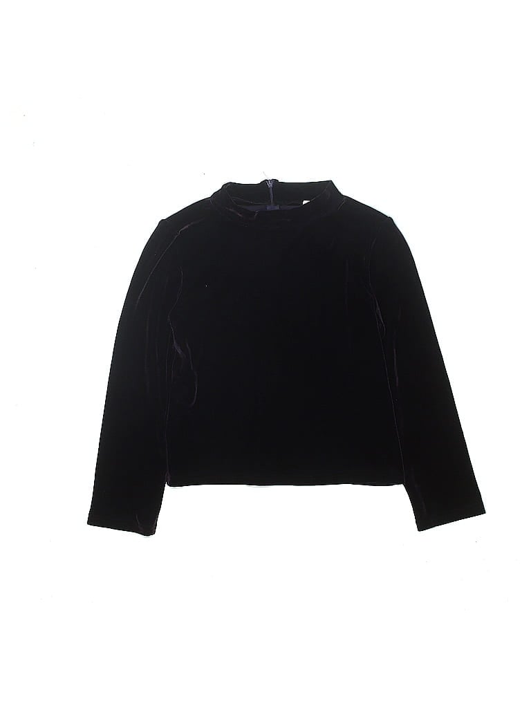 Halabaloo Black Purple Long Sleeve Top Size 10 - photo 1