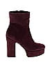 Avec Les Filles Burgundy Ankle Boots Size 7 - photo 1