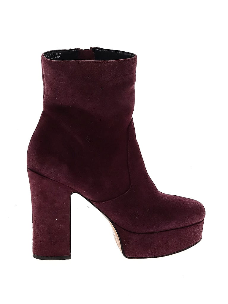 Avec Les Filles Burgundy Ankle Boots Size 7 - photo 1