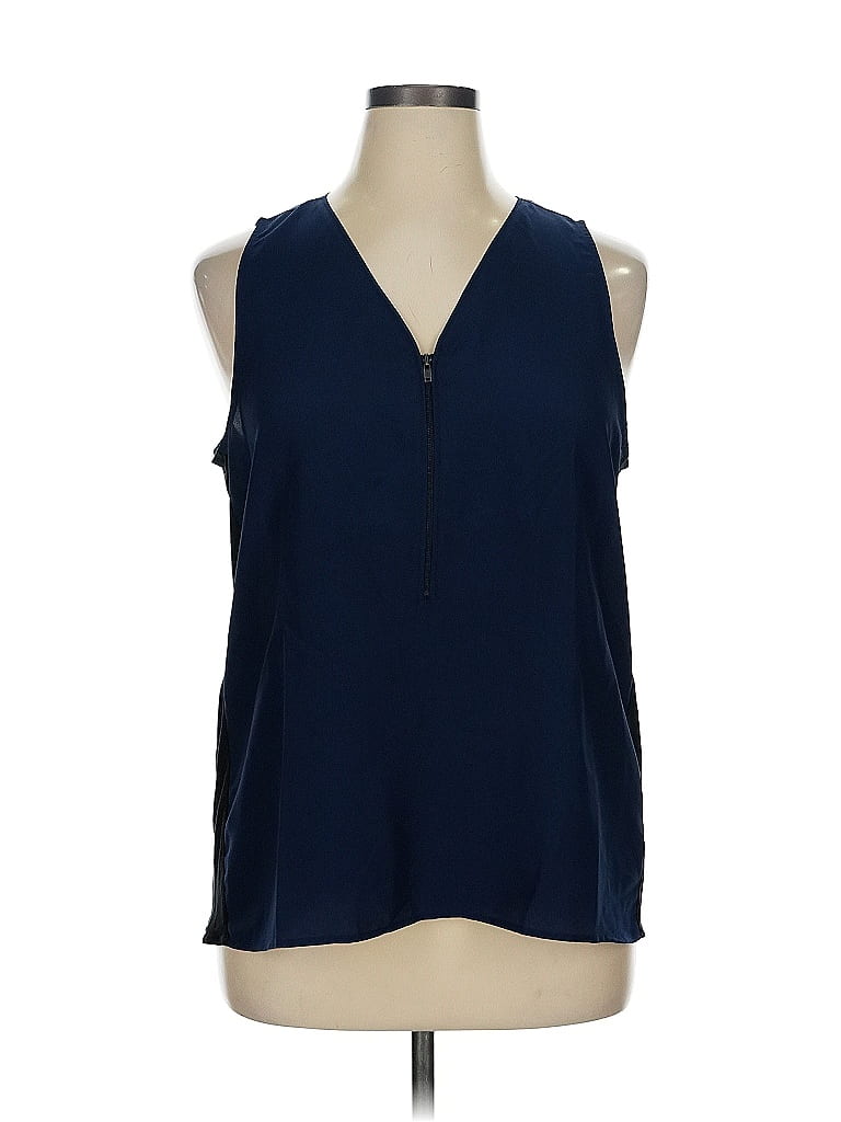 Pre-owned Peyton Jensen Sleeveless Blouse In Blue