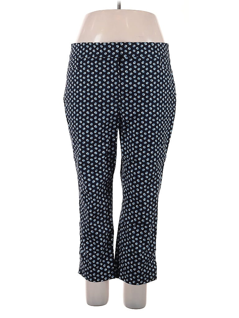 Ann Taylor Factory Polka Dots Blue Casual Pants Size 16 - photo 1