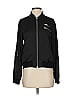 Black bomber jacket with zipper details