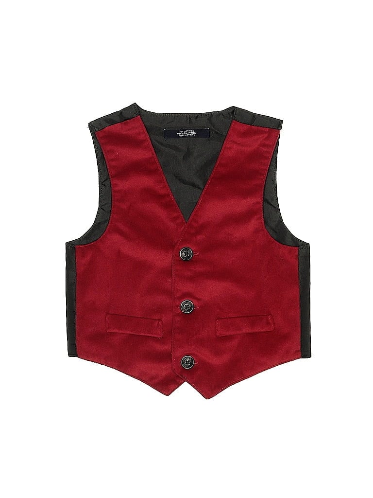 Nautica 100% Polyester Red Tuxedo Vest 9-12 MO / 12 MO - photo 1