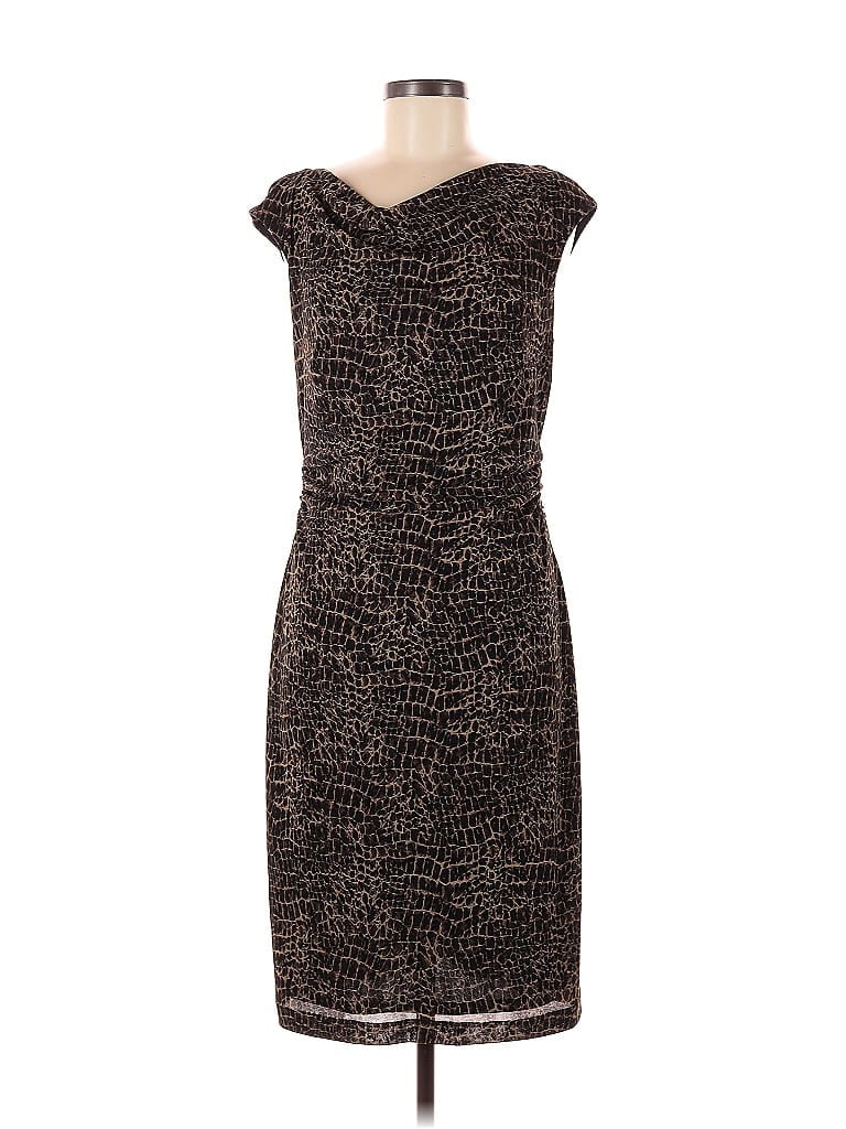 Pre-owned David Meister Cocktail Dress In Brown