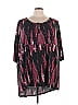 Ellos Burgundy Black 3/4 Sleeve Blouse Size 2X - photo 1