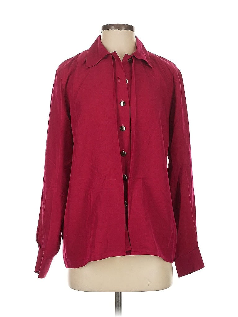 Guy Laroche Burgundy Long Sleeve Blouse Size EU (FR) 34 / US 2 - photo 1