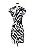 Just Cavalli Graphic Black Ivory Cocktail Dress Size EU (IT) 40 / US 4 - photo 2