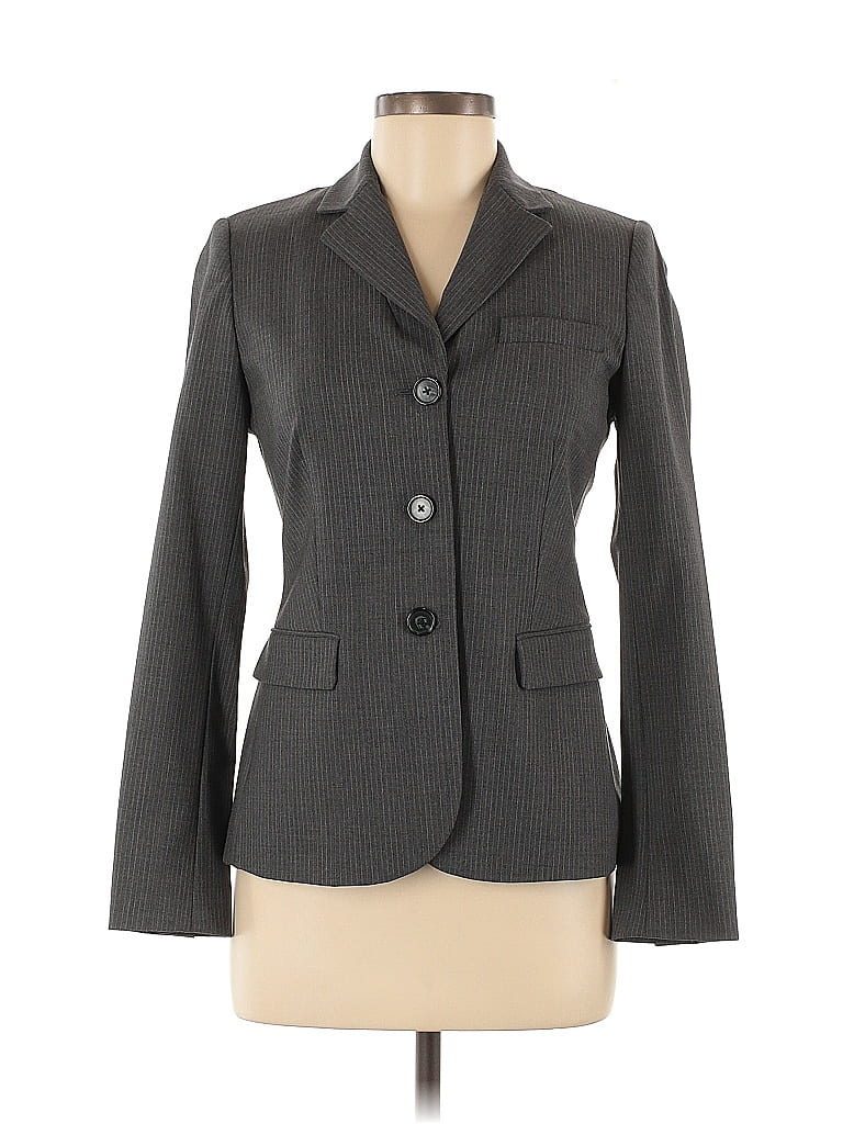 Pre-owned Banana Republic Wool Blazer Jacket In Gray